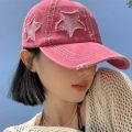 Retro Y2K Star Washed Denim Hole star Baseball cap Snapback Hats Autumn Summer fishing Hat Men Women Caps Casquette hats Gorras. 