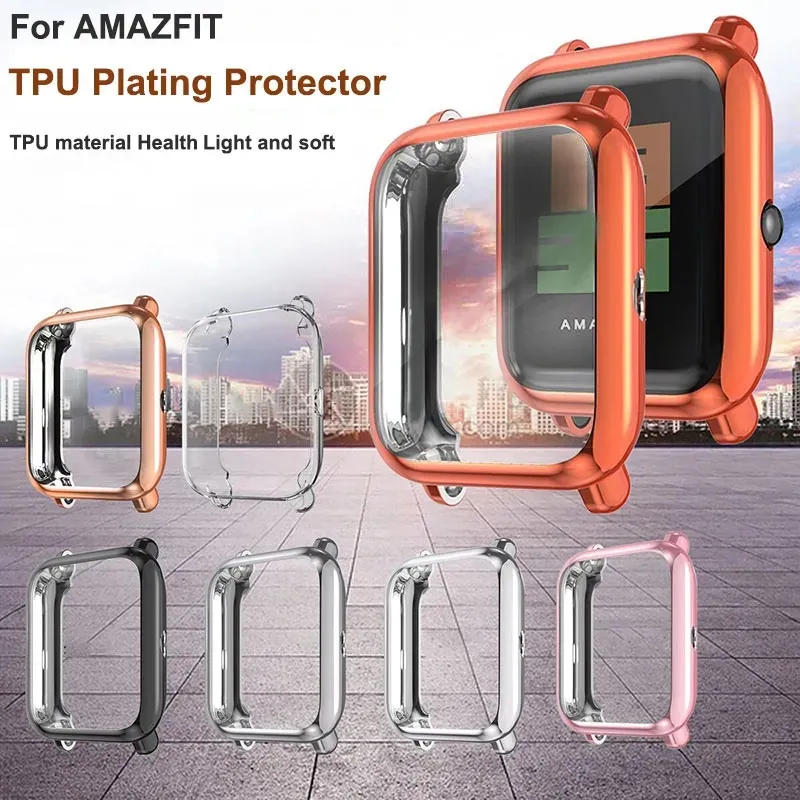 Akancy [2 Stück] Custodia rigida compatibile con Amazfit bip 5 con pellicola protettiva, 9H Durezza Hart PC Case sottile in vetro temperato per Smart