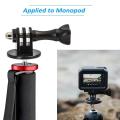Tripod Mount Adapter Compatible with GoPro Hero 8, 7, 6, 5, 4, Session, 3+, 3, 2, 1, Hero (2018), Fusion, DJI Osmo, Sjcam, Xiaoyi Action Cameras - Pack of 1 (Black). 