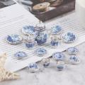 15Pcs 1:12 Dollhouse Miniature Tableware Porcelain Ceramic Tea Cup Set. 