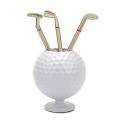 Mini Golf Ball Pen Bucket, Anti-Slip Base Pencil Holder Desk Organizer, with 3 Golf Pens Souvenir, for Women Men Golfer Durable Easy to Use. 