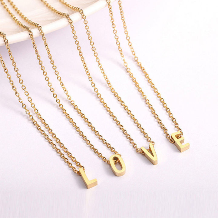 Wholesale Non Tarnish 18K Gold Plated A-Z Alphabet Letters Pendant