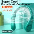 JISULIFE Mini Neck Fan Portable Bladeless USB Rechargeable Mute Sports Fans for  Outdoor Ventilador Portatil Abanicos Cooling. 