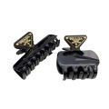 P Family Inverted Triangle Color Alloy Claw Women's 2024 New end Light Luxury High Horsetail Hair Accessories Shark Clip. 