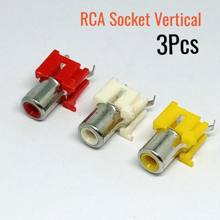RCA Socket Vertical PCB Mount Audio Video socket -3 pieces of 1 pack