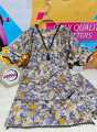 Stitched Digital Print China Linen Fabric Stylish Fashionable Two Piece Set for Women. 