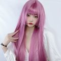 Wig Girl Hime Cut Fashion Air Bangs Long Straight Hair Invisible Seamless Jellyfish Head Soft GirlCOS. 