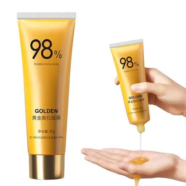 98% Gold Peel Off Mask Cleansing Pores Dirt Oil Control face Mask Anti Wrinkle Whitening Blackhead Removal Facial Tear Off Mask