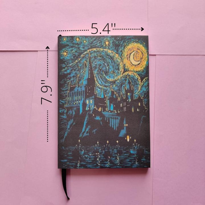 starry night Medium Notebook (7.9"*5.4" A5 size) - Notebook/sketchbook/sketchpad for drawing, sketching, writing with classic look