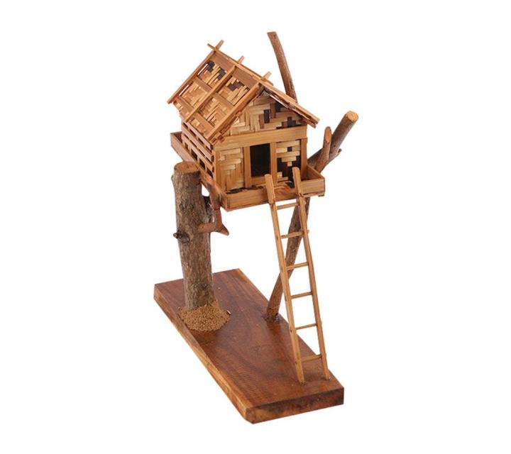Tribe Made Tree House Showpiece - Home Decoration Item