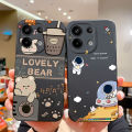 For Xiaomi Redmi Note 13 13 Pro 4G Funda Cute Milk Tea Bear Liquid Silicone Protective Coques For Note13 23117RA68G Phone Cases. 