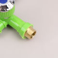 Dual Control Double Outlet Water Tap 1/2" Universal Interface Plastic Faucet Home Bathroom Hose Irrigation Quick Connector Conbo.