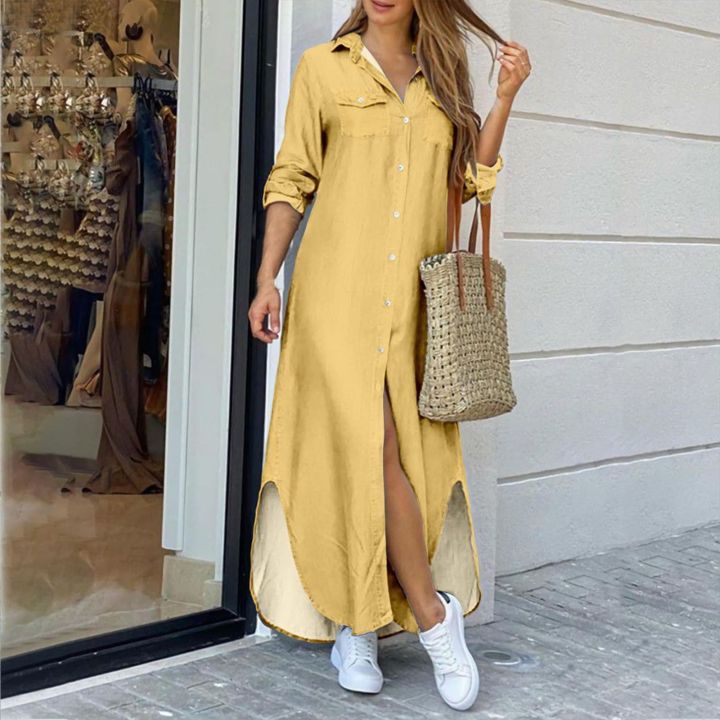 Summer%20Fashion%20Elegant%20Shirt%20Dress%20Women%202023%20Print%20Long%20Sleeve%20Button%20Ladies%20Office%20Holiday%20Casual%20Clothing%20Female%20Maxi%20Dress%20-%20Image%207