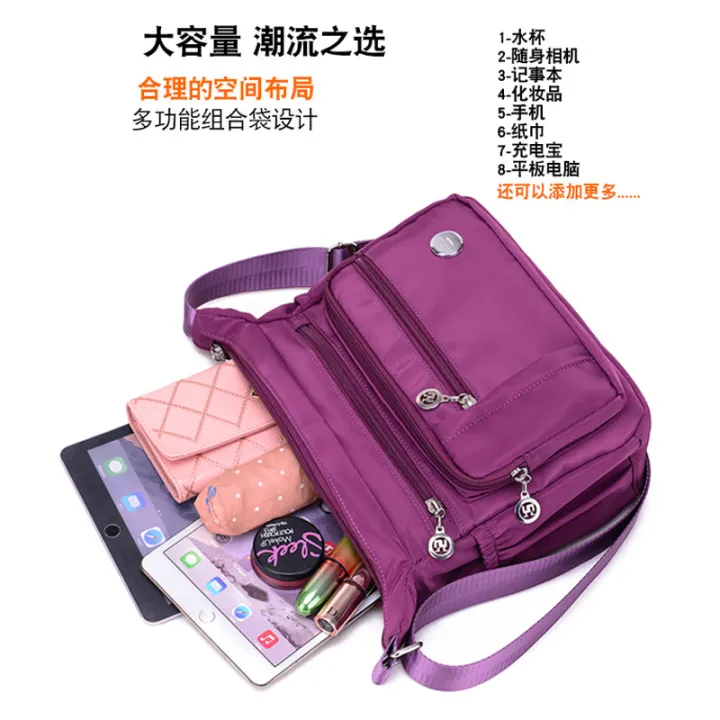 2024%20New%20Middle-Aged%20Women's%20Bag%20Women's%20Bag%20Nylon%20Oxford%20Canvas%20Bag%20One%20Shoulder%20Crossbody%20Bag%20Waterproof%20Mom%20Bag%20-%20Image%203