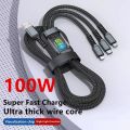 New 3 In 1 Fast Charging USB To Type-C Micro IP USB C to USB C Cable Splitter Fast Charger Cable for Laptop Tablet Phone. 