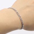 3-5mm Width Waterproof Stainless Steel New Punk Figaro Link Chain Basic Women Bracelet For Hip Hop Bangle Jewelry Gifts.