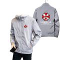 Men Umbrella Corporation Print Zipper Jacket Coat Spring Autumn Fashion Oversized Windbreaker Male Clothing New Streetwear 7xl.