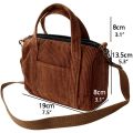 Women's Mini Corduroy Shoulder Bag Female Canvas Handbag Zipper Totes Ladies Casual Purse Cloth Pouch For Girl Crossbody Bag. 