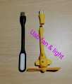 Creative USB Fan Flexible Portable Mini Fan USB LED Light Lamp For Power Bank Notebook Computer Summer Gadget.