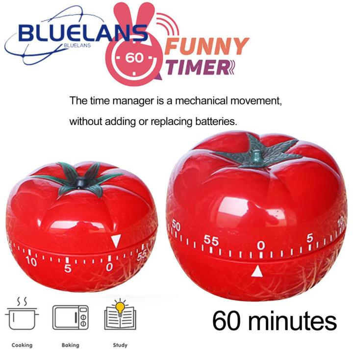 Tomato Shaped Kitchen Timer Kitchen Timer Cute Tomato Shape 1-60 Minute Countdown Mechanical Alarm Clock for Cooking Baking More Precise Cooking Timer