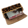 Nilerun Brand Vintage Retro Hard Solid Wood Rattan Straw Evening Purse Wallet Unique Handmade Black Real Bamboo Root Clutch Bag. 