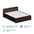 Nice Furniture- Polaris Engineered Wood Box Bed With Box Storage Khat (Walnut Finish),. 