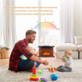 2X 1000W Electric Fireplace Heater with Remote Control Fireplace Electric Flame Decoration Portable Space Heater US Plug. 