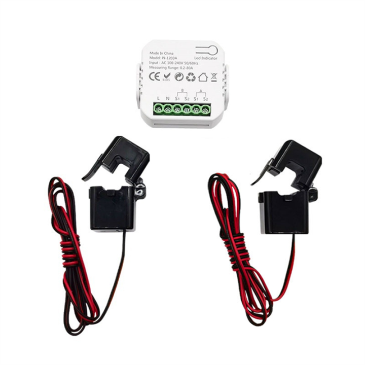 Tuya ZigBee Energy Meter Power Monitor APP Real-Time Power Statistics Consumption Querying 2CT