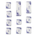 10PCS Key Caps Dye Sublimation Processblue and White Porcelain Style PBT Keycaps for Mechanical Keyboard. 
