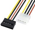 Projector Molex to SATA Cable, 15 Pin SATA to 4 Pin Molex Power Adapter Cable Cord for SATA Hard Drives and CD ROM Drives Multicolor. 