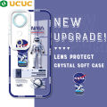 UCUC for Vivo V40 / V40 Pro 5G Back Cover Astronaut Label Transparent Crystal TPU Soft Case Full Lens Protection Ultra Thin Drop Resistant Phone Case. 