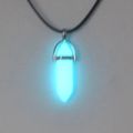 Glowing Necklace Pendant Bull-Et Hexagonal Chain Stone Luminous Necklace Night Fluorescence Glow In The Dark Gift - Necklace For Girls.