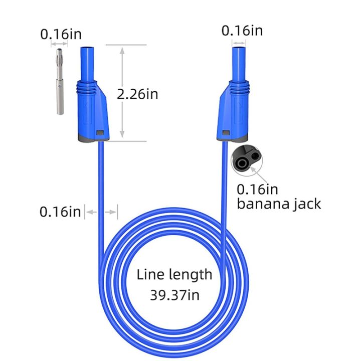 XHHDQES%205PCS%20Banana%20Plug%20Silicone%20Test%20Leads%204mm%20Fully%20Insulated%20Safety%20Shrouded%20Stackable%20Banana%20Plug%20Soft%20Wire%20Extension%20Cable%20-%20Image%203