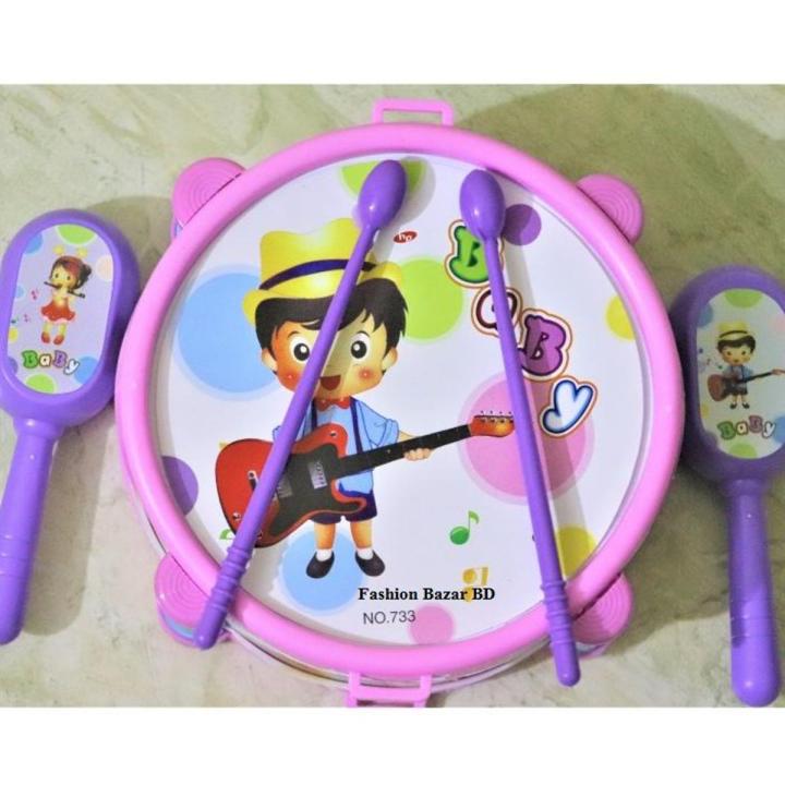 Baby Drum Set Dhol Toy For Kid-Chinese (Toys)