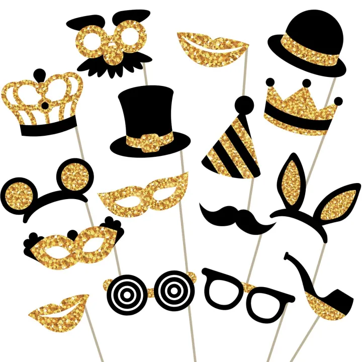 Photo%20Booth%20Props%20-%20Fully%20Assembled,%20No%20DIY%20Required%20Mix%20of%20Glitter%20Photobooth%20Props,%20Masks,%20Hats,%20Lips,%20Mustaches,%20Crowns%20(16%20Count)%20-%20Perfect%20for%20Birthday%20Parties,%20Weddings%20-%20Image%204