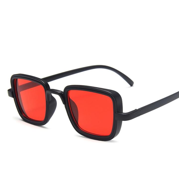 Black Frame Red Vision Kabir Singh Sunglasses For Men (RED)