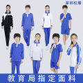 Shenzhen School Uniform Primary School Uniform Boys and Girls Middle School Summer Sports Suit Student School Uniform Blue and White Short School Uniform. 