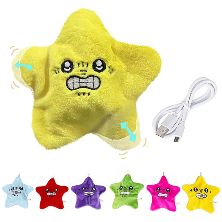 Moving Stars Chiikawa Plush Toy Anime Cartoon Funny Yellow Meteor Doll Plush Pendant Toy Keychain Swinging Stars Plush Doll Gift Fayshow