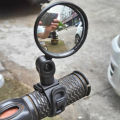 Bicycle bike cycling rear mirror handle bar back rear view broad wide angle mirror 1pc.