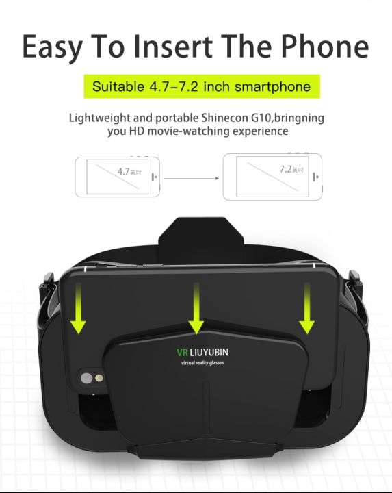 VR%20Shinecon%20G10%20New%20Lightweight%20Virtual%20Reality%20Headset%203D%20Glasses%20for%204.7-7%20Inch%20Smartphones,%20Compatible%20with%20iOS/Android%20-%20Image%208