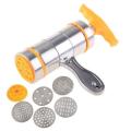 Stainless Steel Noodle Maker Manual Pasta Machine With 7 Press Molds For Ravioli Spaghetti Lasagna.
