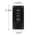2X 12-24V Bilge Pump Switch Waterproof Alarm Ship Deck Cleaning Control Panel for Boat Bilge Pumps On/Off Switch Panel. 