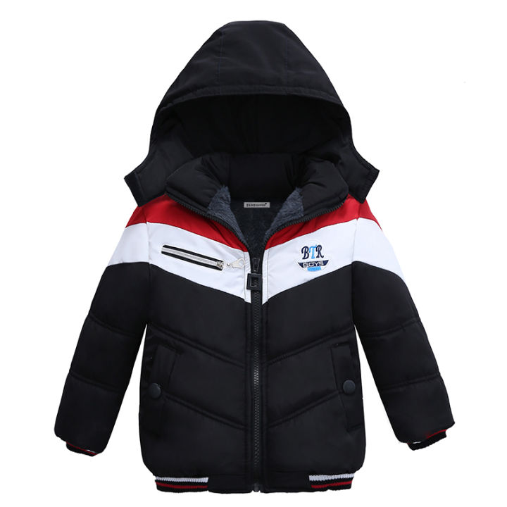 2021 New Winter Boys Jackets Keep Warm Thick Casual Hooded Kids Coats Resist The Severe Cold Toddler Children Clothing
