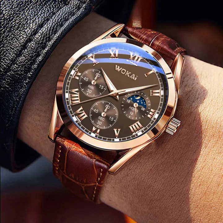 Quartz%20Men's%20Watch%20Leather%20Strap%20Luminous%20Simple%20Business%20Casual%20Waterproof%20Watch%20-%20Image%203