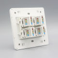 86 Type Four Ports RJ45 Cat5e Network Lan Panel Socket Keystone Faceplate. 