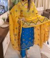 New Cotton Unstitched Skin Print High Quality Three Piece For Women. 