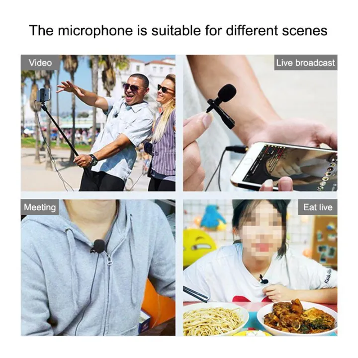 PULUZ%203.5mm%20Mini%20Portable%20Clip-on%20Lapel%20Lavalier%20Condenser%20Mic%20Wired%20Microphone%20for%20iPhone%20iPad%20Android%20Smartphone%20DSLR%20Camera%20Computer%20PC%20Laptop%20-%20Image%205
