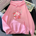 Strawberry Milk Hoodie Women/Men Harajuku Aesthetic Clothing Autumn Winter Kawaii Graphic Hoodies Girls Cute Printed Sweatshirts.