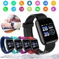116 Plus Smart Watch Bracelets Fitness Tracker Heart Rate Step Counter Activity Monitor Band Wristband. 
