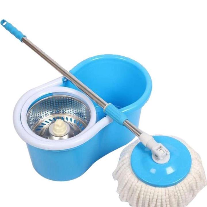 Stainless Steel Magic Spin Mop 360 Rotate (2 Mop Head)